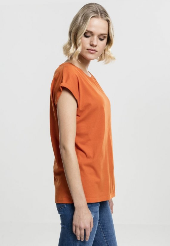 Koszulka Urban Classics Ladies Extended Shoulder Tee - rust orange