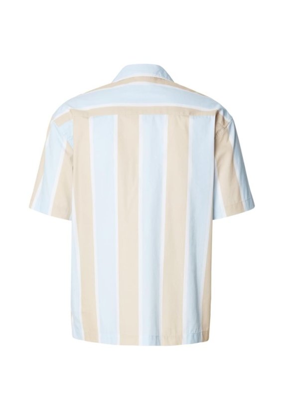 Summer Stripe Resort Shirt black/white XL - wetsand/freezeblue