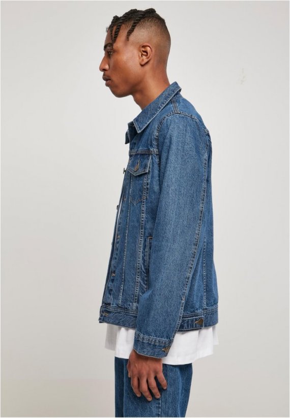 Pánska denim bunda Organic Basic - modrá