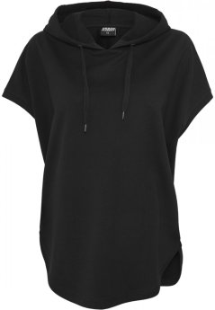 Ladies Sleeveless Terry Hoody - black