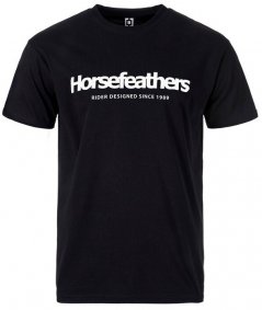 Czarny t-shirt męski Horsefeathers Quarter