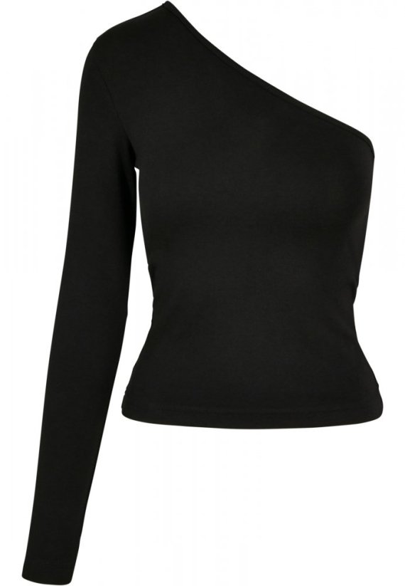 Koszulka damska Urban Classics Ladies Asymmetric Longsleeve - black