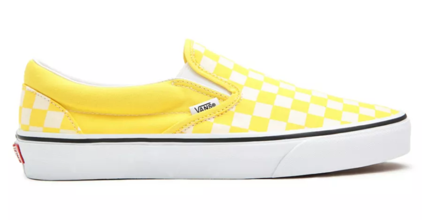 Boty Vans Classic Slip-On checkerboard cyber yelow/true white