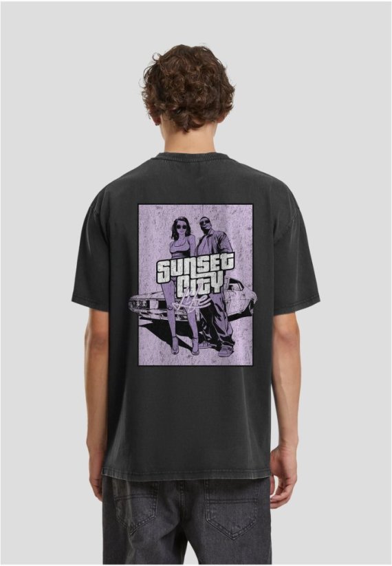 Sunset City Vintage Heavy Loose Tee black XS