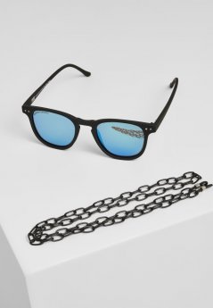 Sunglasses Arthur with Chain - black/blue