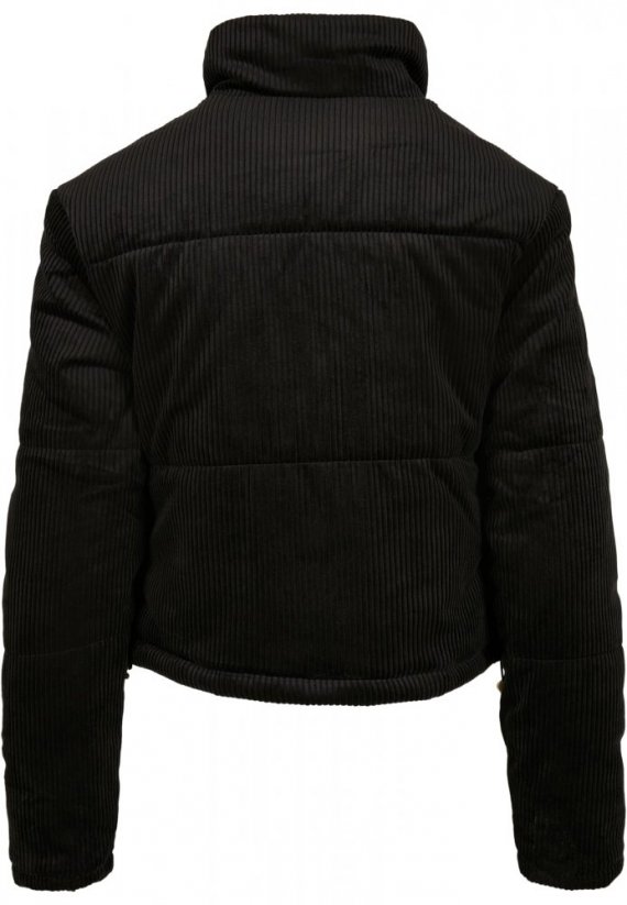 Ladies Corduroy Puffer Jacket - black
