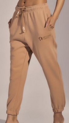 Damskie spodnie dresowe Mother Earth Karpatos - jasny brąz