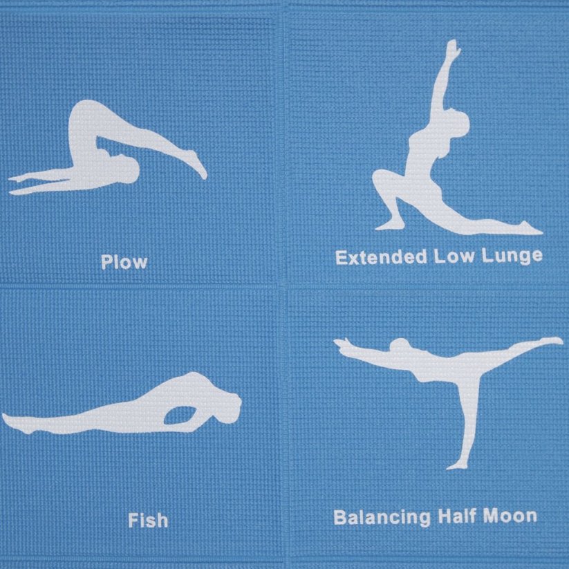 Spokey MALLOW Skládací jóga podložka, 173 x 61 x 0,4 cm, modrá