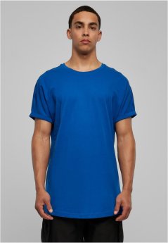 Long Shaped Turnup Tee  - sporty blue