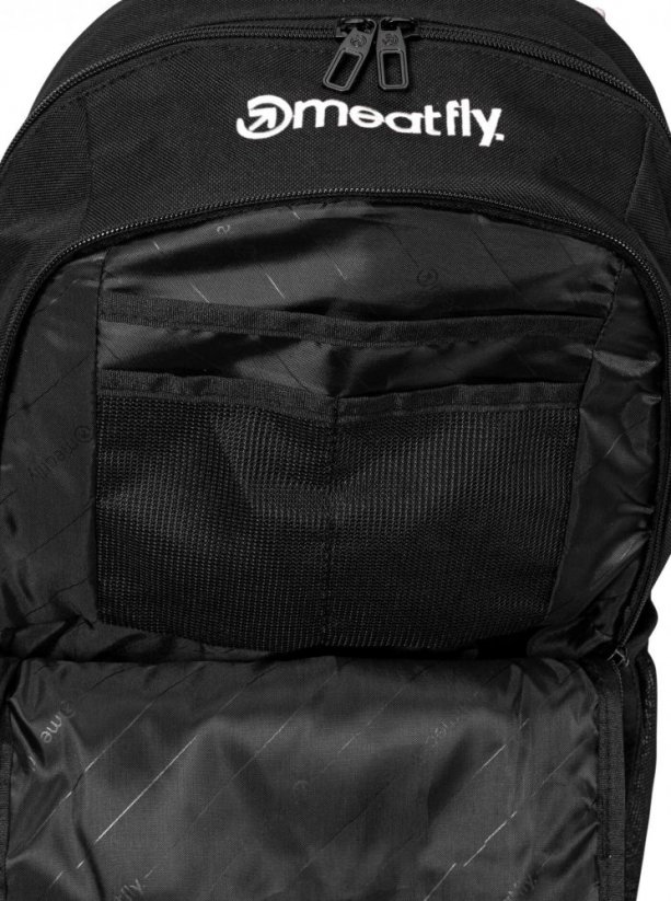 Maskáčový batoh Meatfly Basejumper - rampage camo/černý 22l + penál ZDARMA