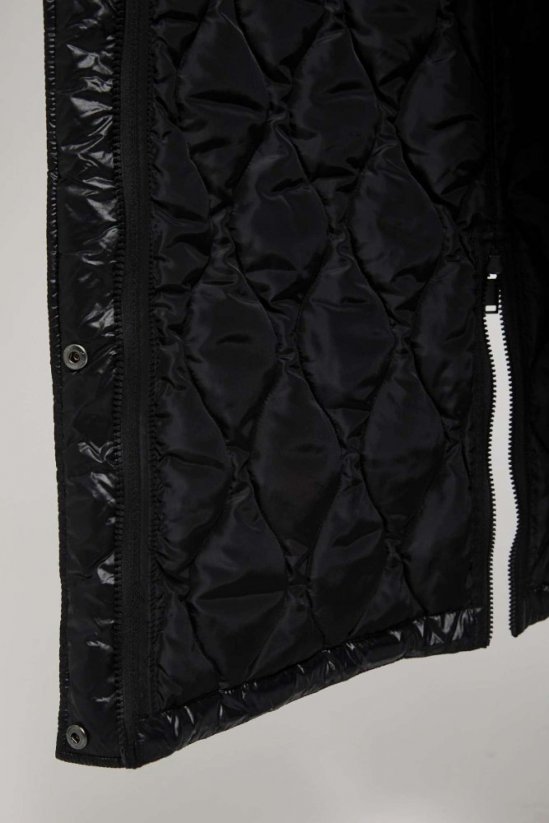 Dlouhá, prošívaná dámská vesta Moodo Z-KA-4203 - černá