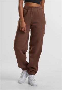 Ladies Fluffy Sweatpants white XL - chocolatebrown