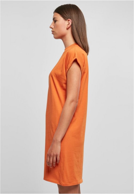Ladies Turtle Extended Shoulder Dress - vintageorange