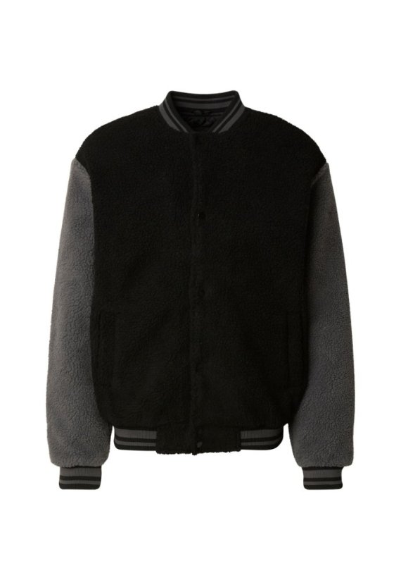 Teddy College Jacket darktaupe L - black