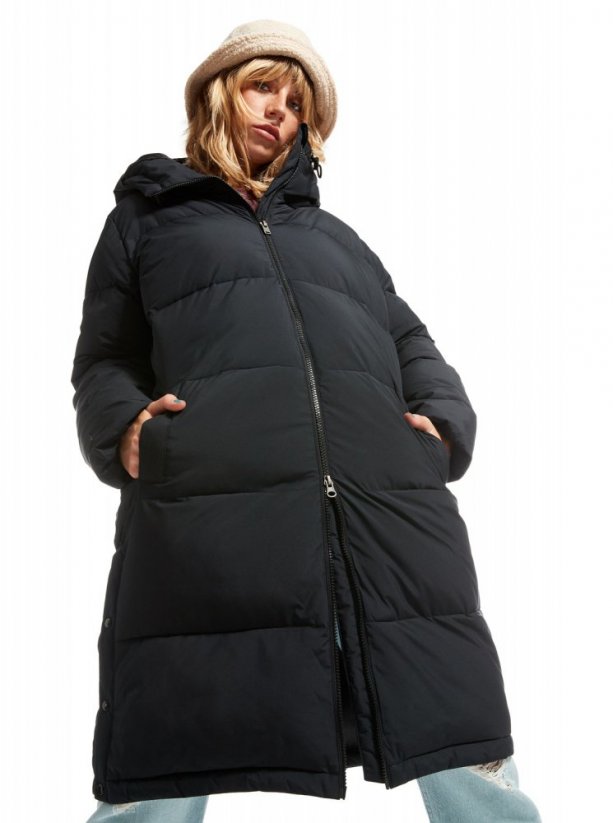 Černý zimní dámský kabát Roxy Test Of Time