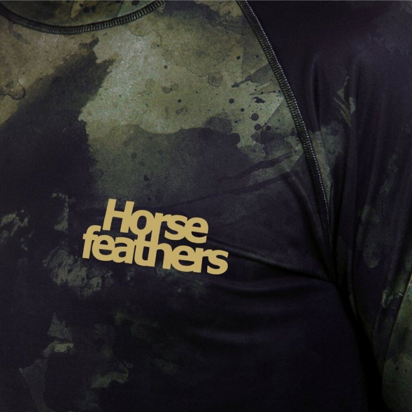 Męska koszulka termo Horsefeathers Riley - czarna/zielona