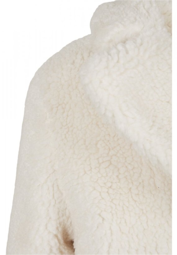 Dámský kabát Urban Classics Ladies Oversized Sherpa Coat - bílý