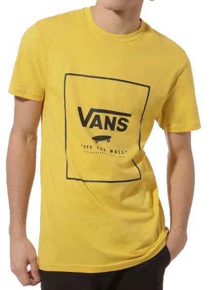 T-Shirt Vans Print Box sulphur-black