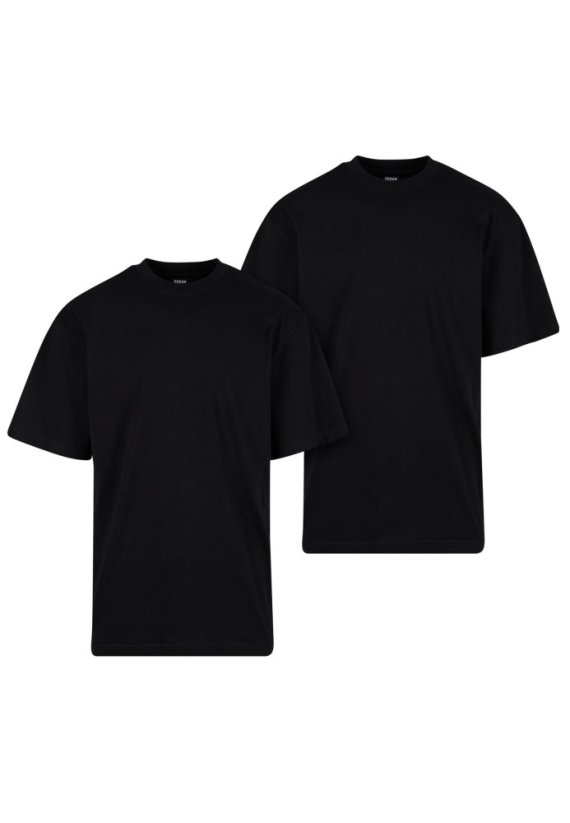 Tall Tee 2-Pack cloud+white 4XL - black+black