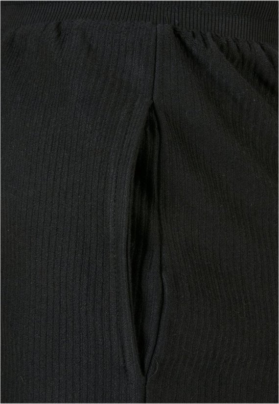 Ladies Straight Rib Terry Pants - black