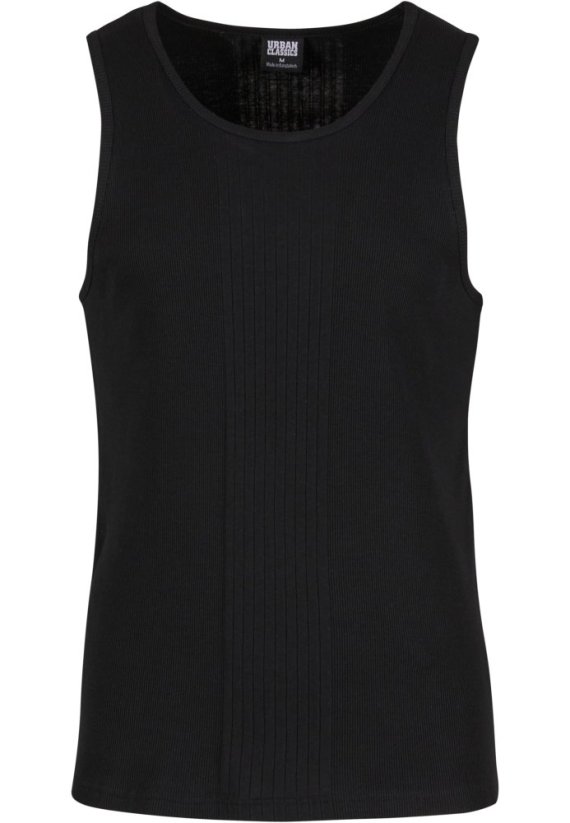 Tanktop Big Rib offwhite L - black