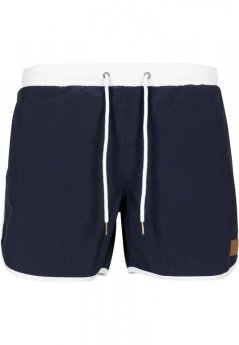 Pánske kúpacie kraťasy Urban Classics Retro Swimshorts - navy/white