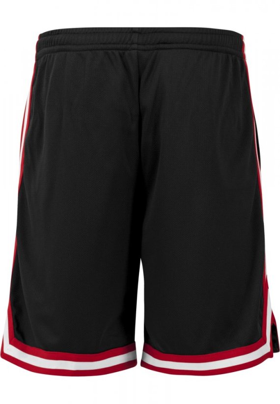 Stripes Mesh Shorts - blkredwht