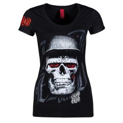 Blood Skull Hat Black D-Shirt