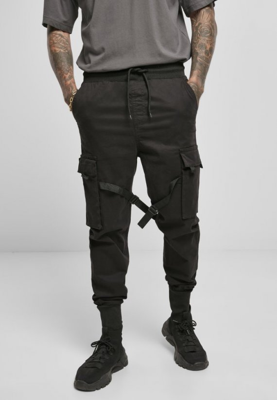 Černé pánské kalhoty Urban Classics Tactical Trouser