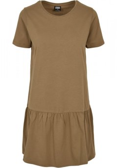 Ladies Valance Tee Dress - khaki