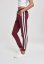 Dámske tepláky Urban Classics Ladies College Contrast Sweatpants - vínové s bielymi prúžkami