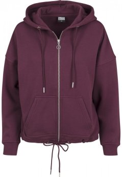 Bluza Urban Classics Ladies Kimono Zip Hoody - cherry