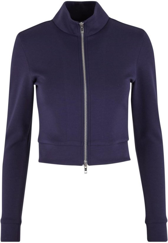 Ladies Slim Fit Scuba Track Jacket - navy