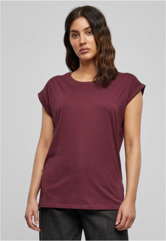 Fialové dámské tričko Urban Classics Ladies Extended Shoulder Tee