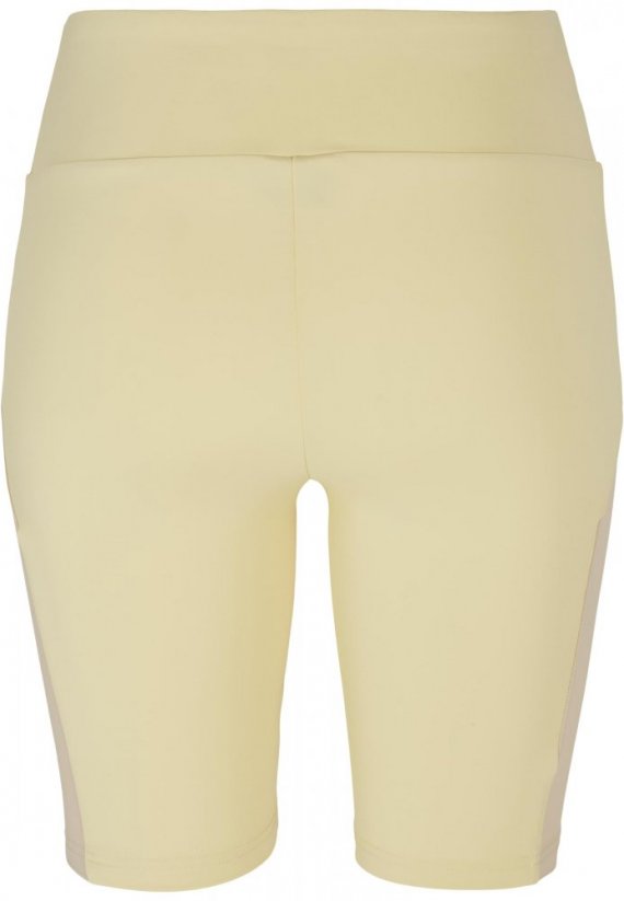 Ladies Color Block Cycle Shorts - softyellow/softseagrass