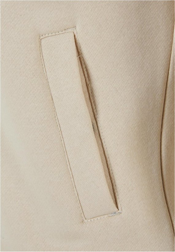 Ladies Inset College Sweat Jacket - softseagrass/white