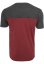 3-Tone Pocket Tee - burgundy/cha/gry
