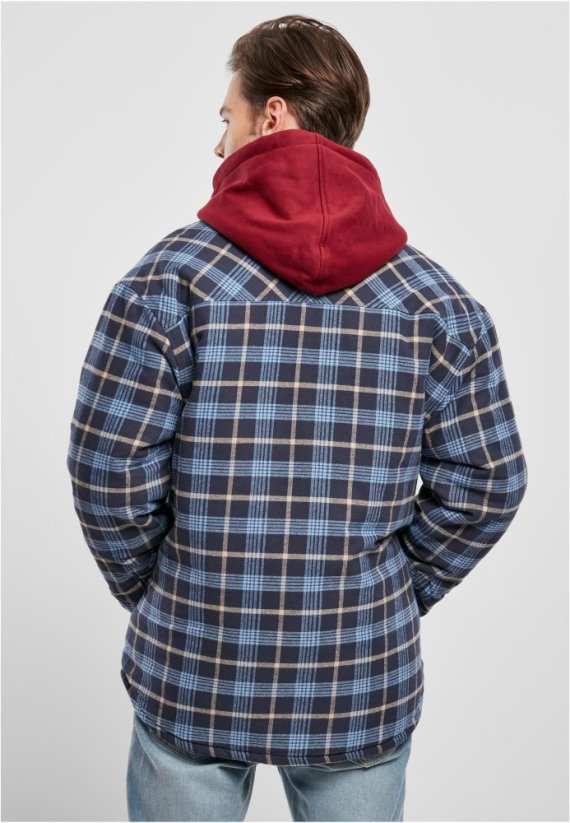 Plaid Quilted Shirt Jacket - lightblue/darkblue