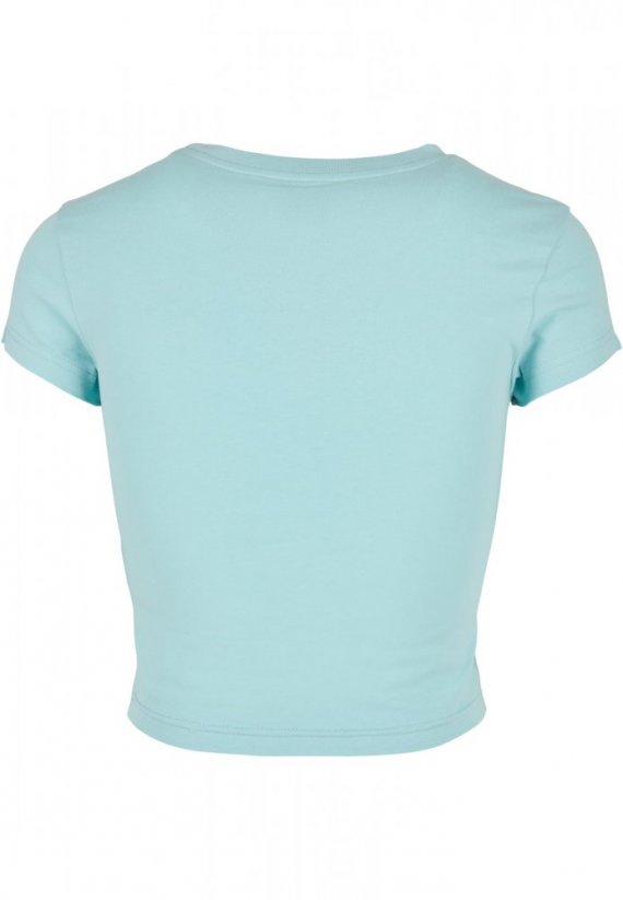 Ladies Stretch Jersey Cropped Tee - seablue