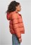 Damska kurtka zimowa Urban Classics Ladies Hooded Puffer Jacket - ceglasta czerwień