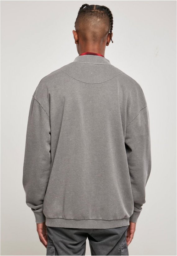 Pánská bomber mikina Urban Classics Washed Sweat - šedá