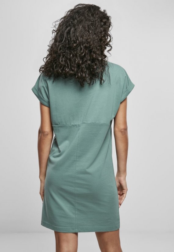 Šaty Urban Classics Ladies Organic Cotton Cut On Sleeve Tee Dress - paleleaf