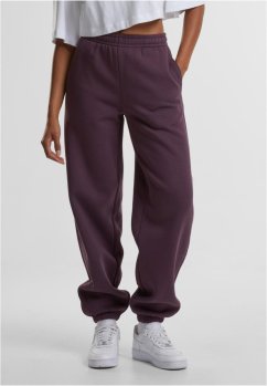 Ladies Fluffy Sweatpants  - plumpurple
