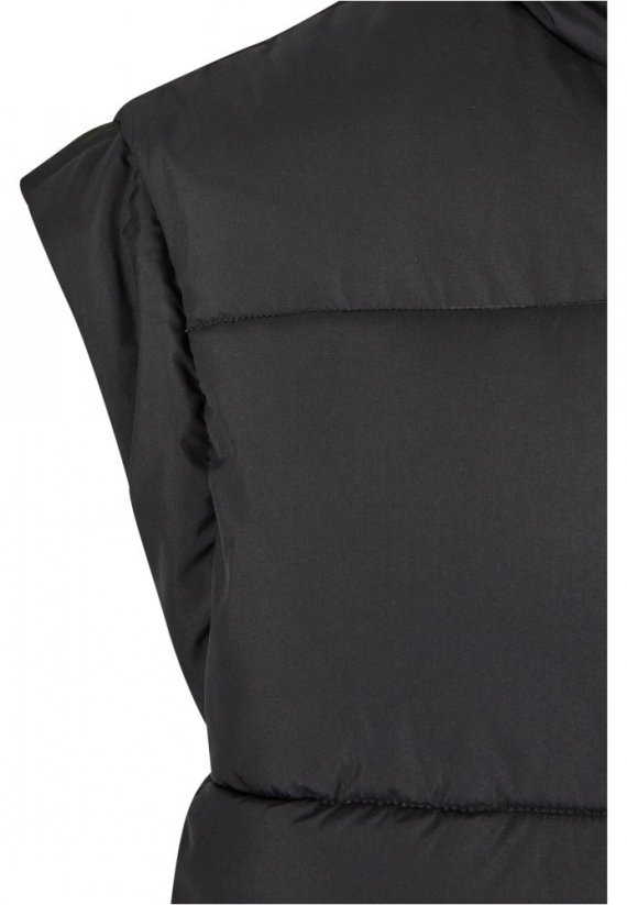 Ladies Waisted Puffer Vest - black