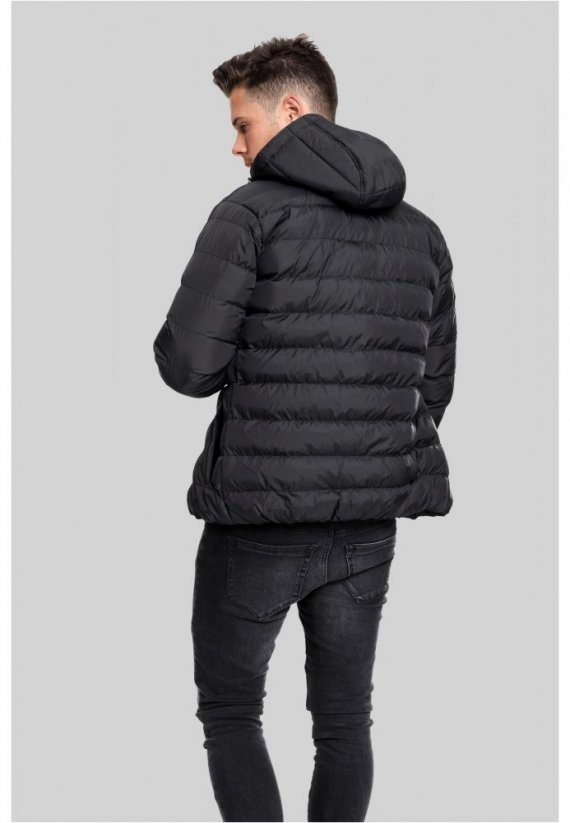 Čierna pánska zimná bunda Urban Classics Basic Bubble Jacket