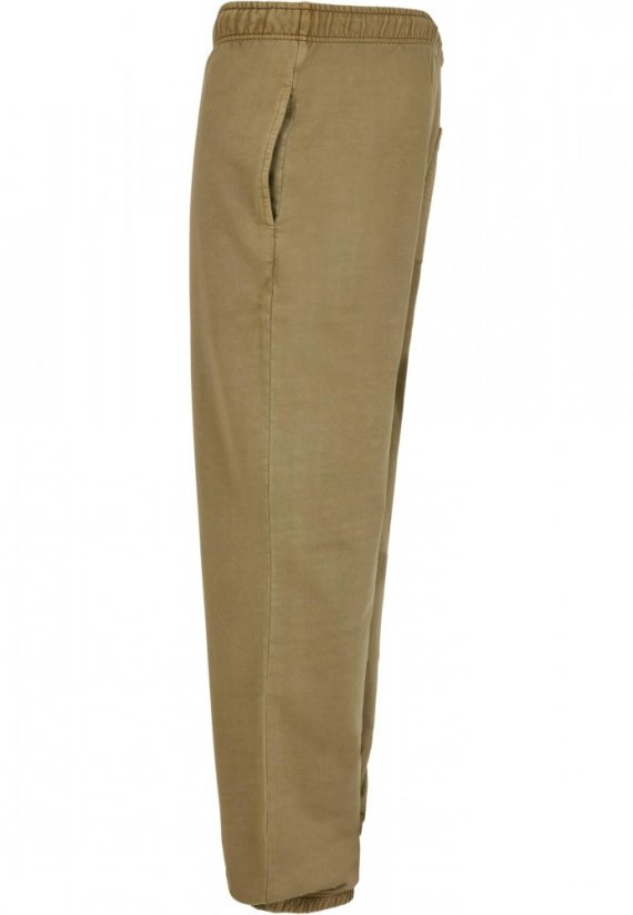 Męskie spodnie dresowe Urban Classics Overdyed - khaki