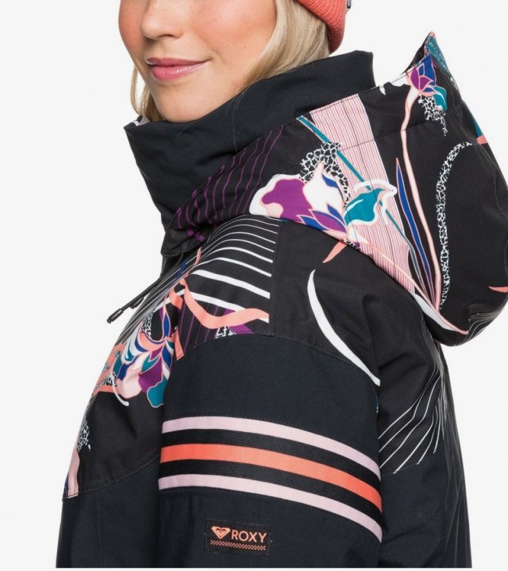 Bunda Roxy Pop Snow Meridian true black pop flowers