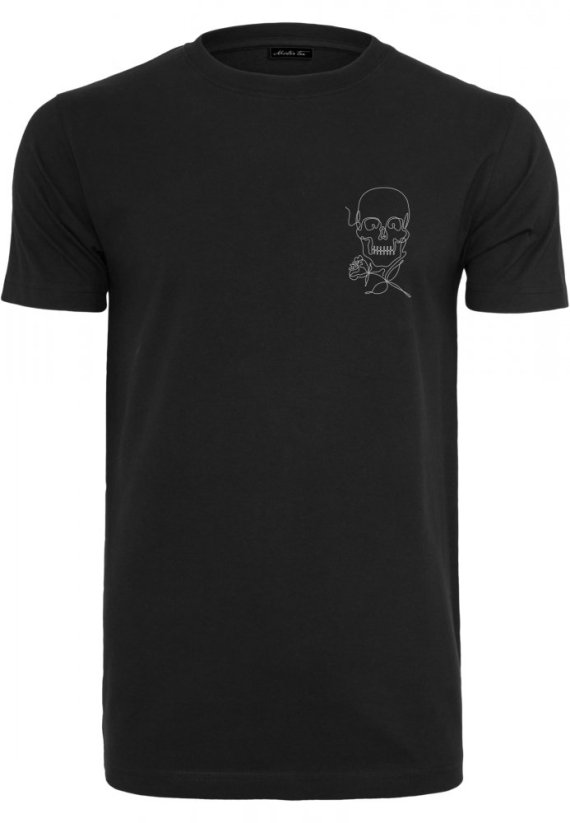 Skull One Line Tee - black