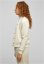 Ladies Inset College Sweat Jacket - softseagrass/white
