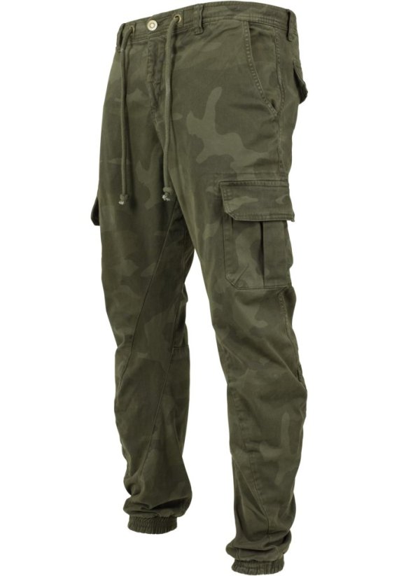 Camo Cargo Jogging Pants - olive camo